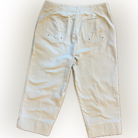 Lauren Ralph Lauren Petite 100% Cotton Light Khaki Capri Pants, Size 8P - Picture 2 of 7